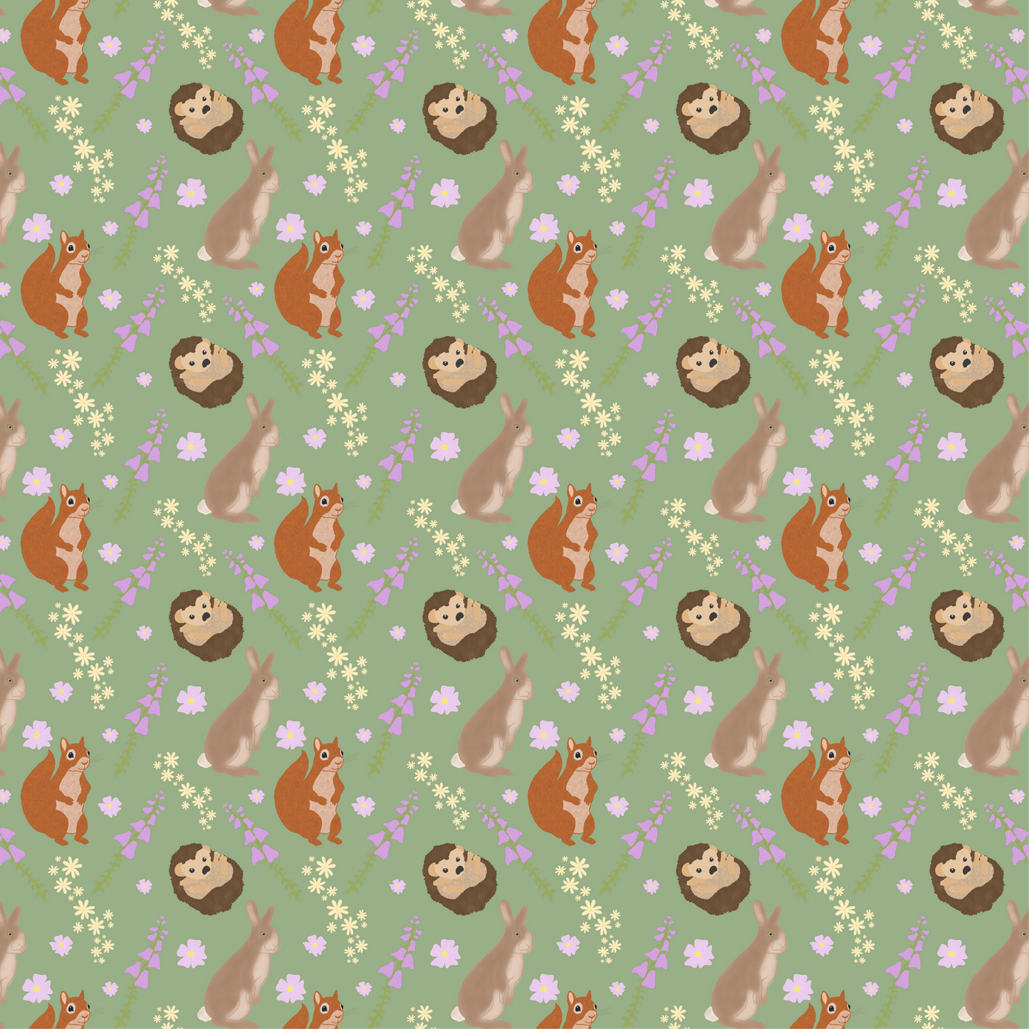 Woodland Creatures Pattern